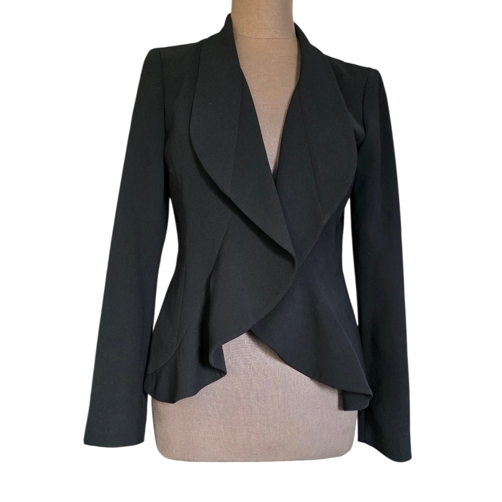 Lafayette 148 New York draped Blazer Black Size 4